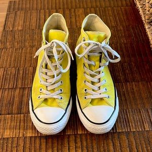 Yellow Converse High Tops